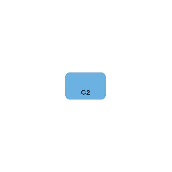 LABEL - C2 BLACK PRINT ON BLUE - 15 X 1 - 1000/BOX - MTC2-BLUE2C