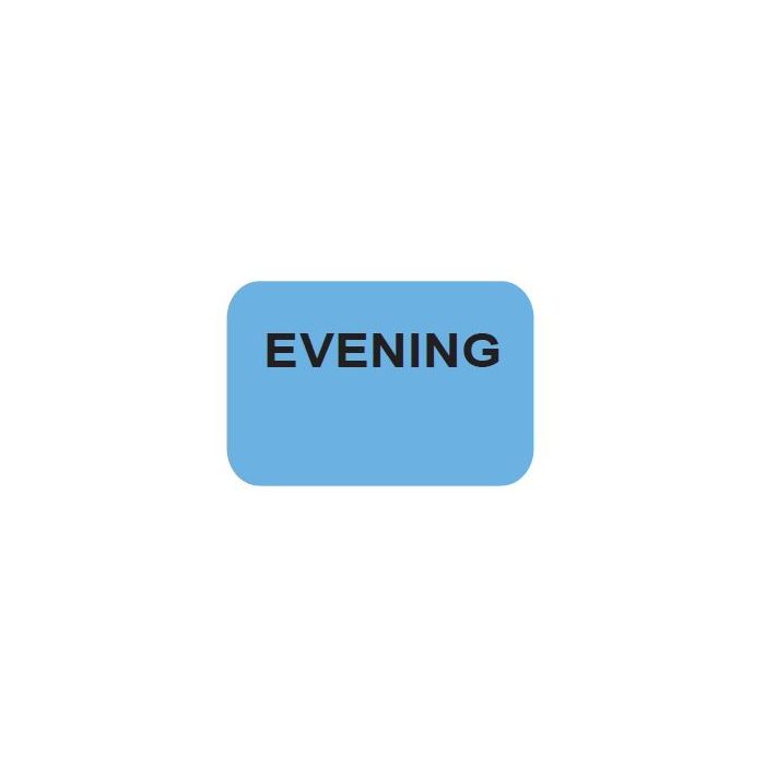 LABEL - EVENING LIGHT BLUE WITH BLACK PRINT - 15 X 1 - 1000/BOX