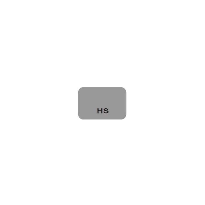 LABEL - HS BLACK PRINT ON GRAY - 15 X 1 - 1000/BOX - MTHS-GRAY2C