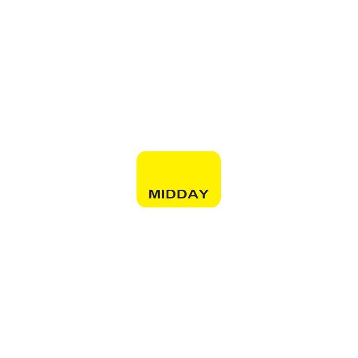 LABEL - MIDDAY BLACK PRINT ON YELLOW - 15 X 1 - 1000/BOX - MTMID-YEL2C