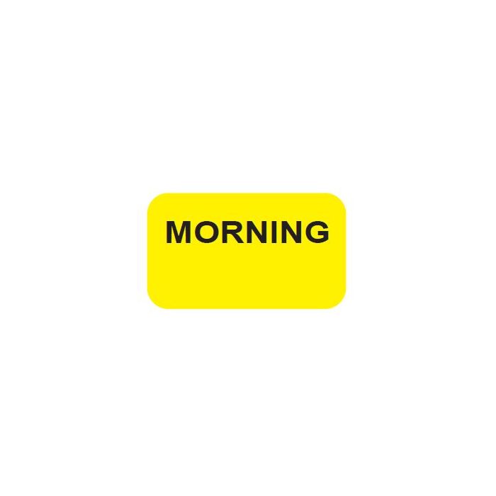 LABEL - MORNING YELLOW WITH BLACK PRINT - 15 X 1 - 1000/BOX