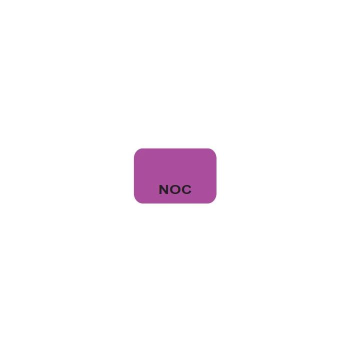 LABEL - NOC BLACK PRINT ON PURPLE - 15 X 1 - 1000/BOX - MTNOC-PURP2C