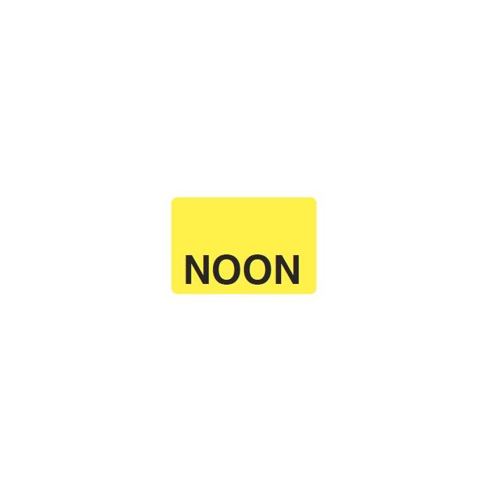 LABEL - NOON BLACK PRINT ON YELLOW - 15 X 1 - 1000/BOX - MTNOON-YEL2C