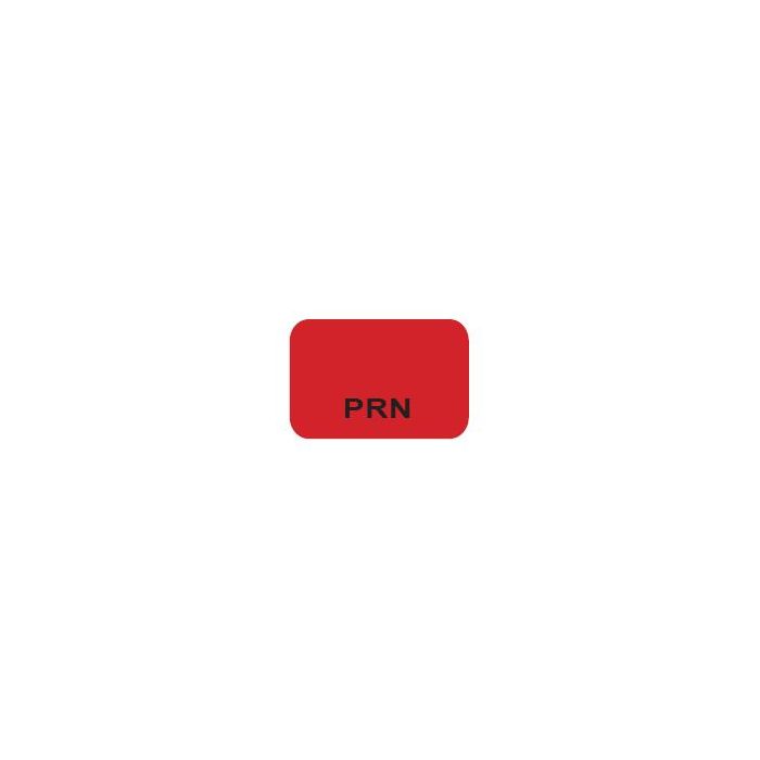LABEL - PRN BLACK PRINT ON RED - 15 X 1 - 1000/BOX - MTPRN-RED2C