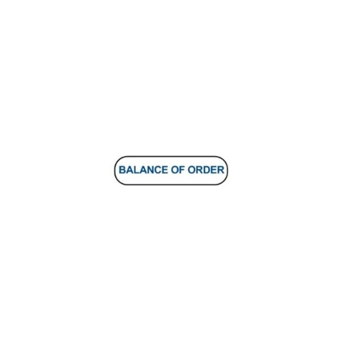 WARNING LABEL - 3/8 X 1-1/2 - BALANCE OF ORDER - MWL5O-J