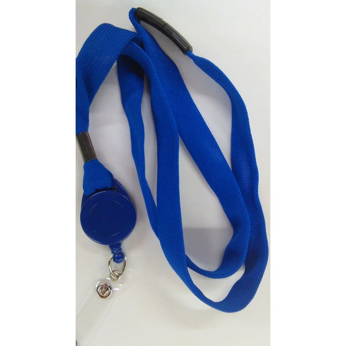 LANYARD - RETRACTABLE FOR NAMEBADGE - BLUE - NB-LANYARD-BL