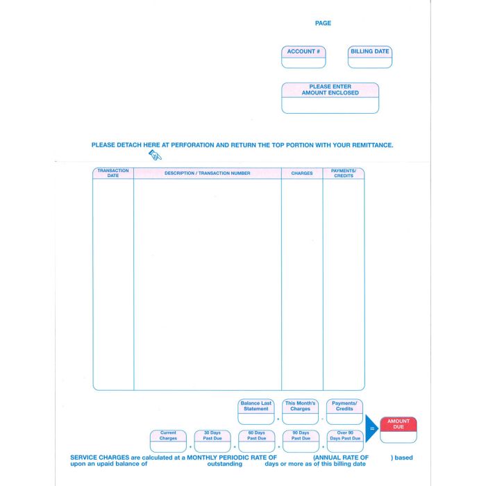 LASER STATEMENTS - NDC/HCC COMPUTER - 500/PACK - NDCLSM