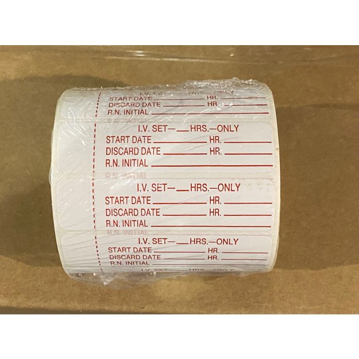 LABEL - IV TUBING (IV-3) - 3/4 X 3 - IV SET--HRS--ONLY