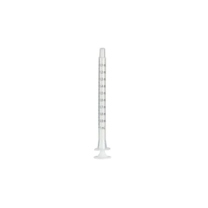 CLEAR ORAL DISPENSER - WHITE PLUNGER - 1 ML - 100/PACK - ORAL41-1ML