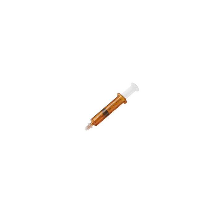 ORAL SYRINGE 10ML- AMBER W/BLACK MARKINGS