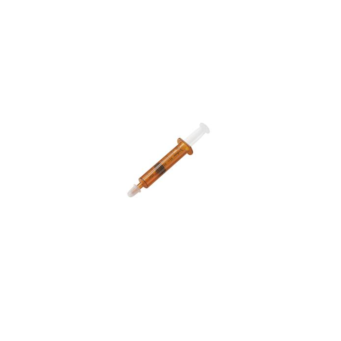 ORAL SYRINGE 6ML- AMBER W/BLACK MARKINGS W/TIP CAP