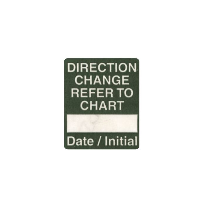 WARNING LABEL - 1-1/4 X 1 - DIRECTION CHANGE - P-DDI