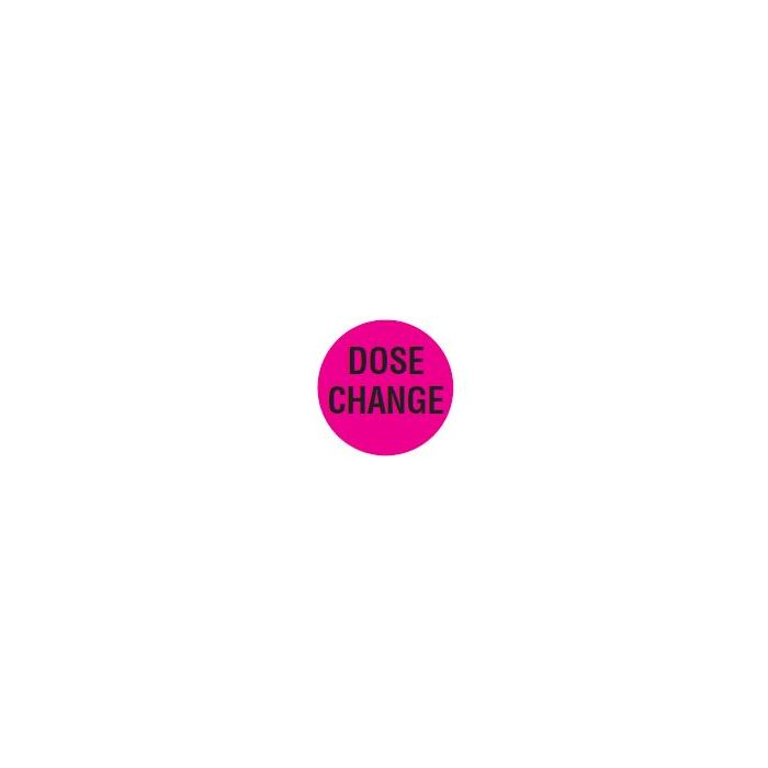 LABEL - 3/4 CIRCLE - DOSE CHANGE - 500/ROLL - P-DOSE