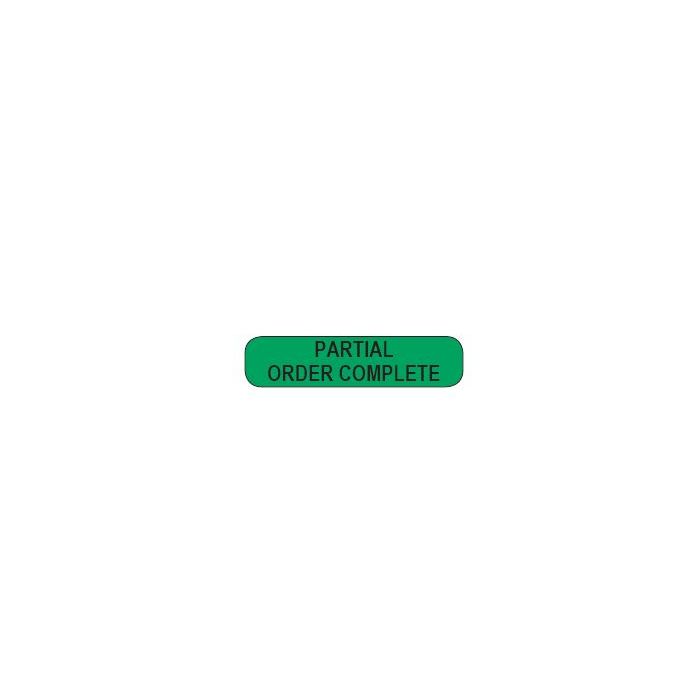WARNING LABEL - 1-9/16 X 3/8 - PARTIAL ORDER COMPLETE - P-POC