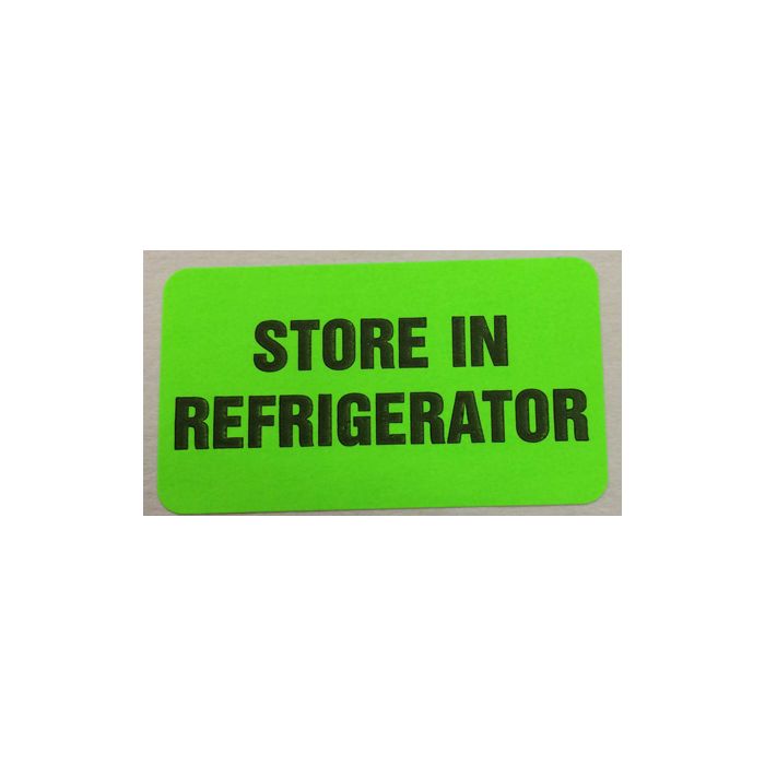 WARNING LABEL - 1-3/4 X 1 - STORE IN REFRIGERATOR - P-STORE