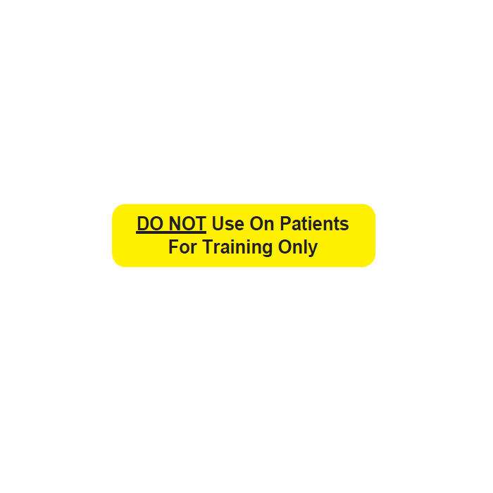 WARNING LABEL - 1-9/16 X 3/8 -DO NOT USE ON PATIENTS