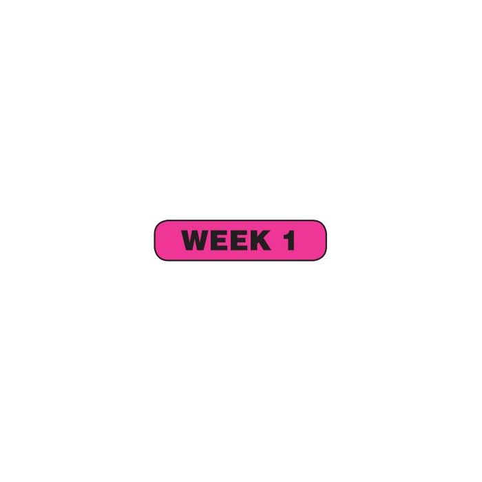 WARNING LABEL - 1-9/16 X 3/8 - WEEK 1 - P-WEEK1