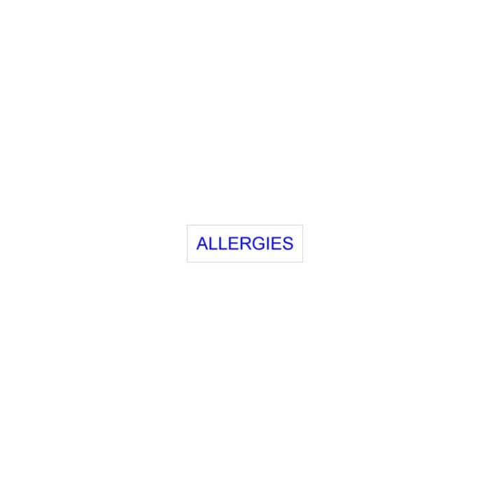 STAMP - SELF-INKING - 9/16 X 1-1/2 - ALLERGIES - P4911ALLERGIES