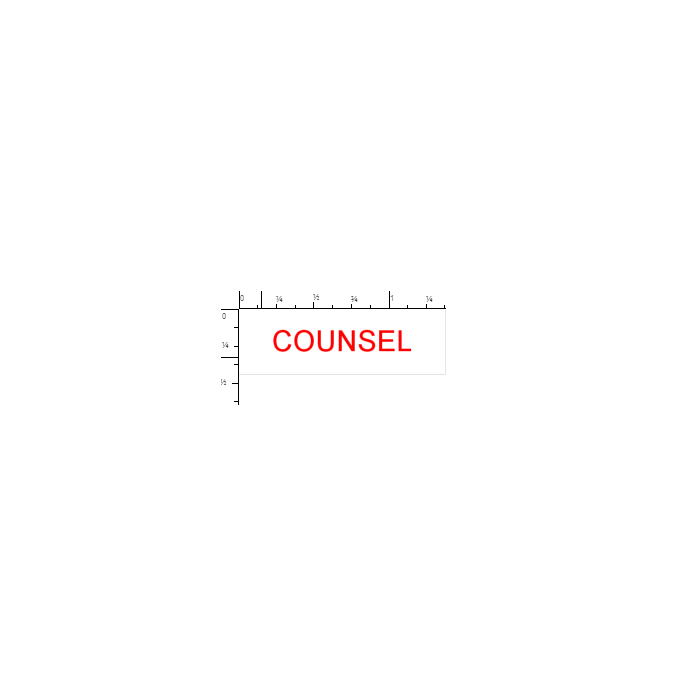 STAMP - SELF-INKING - 9/16 X 1-1/2 - COUNSEL - P4911COUNSEL