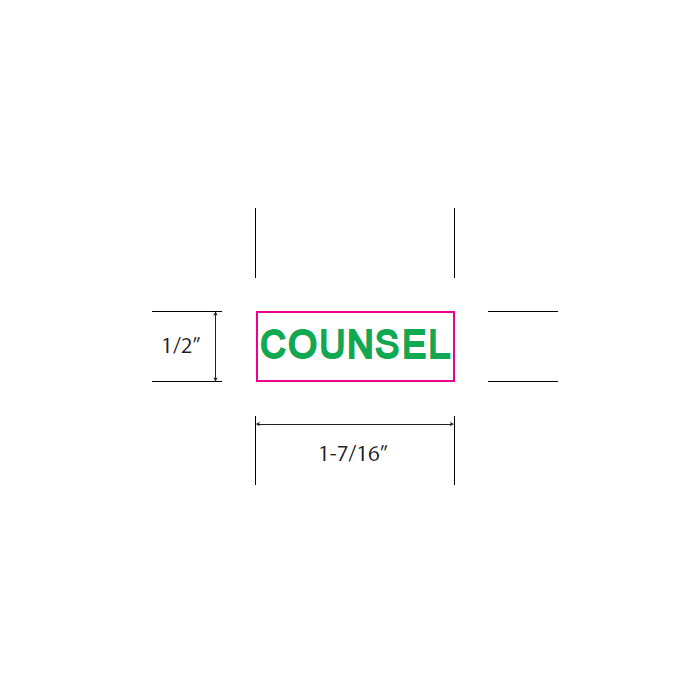 STAMP - SELF-INKING - 9/16 X 1-1/2 - COUNSEL