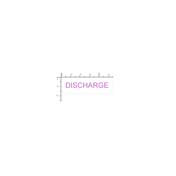 STAMP - SELF-INKING - 9/16 X 1-1/2 - DISCHARGE - P4911DISCHARGE