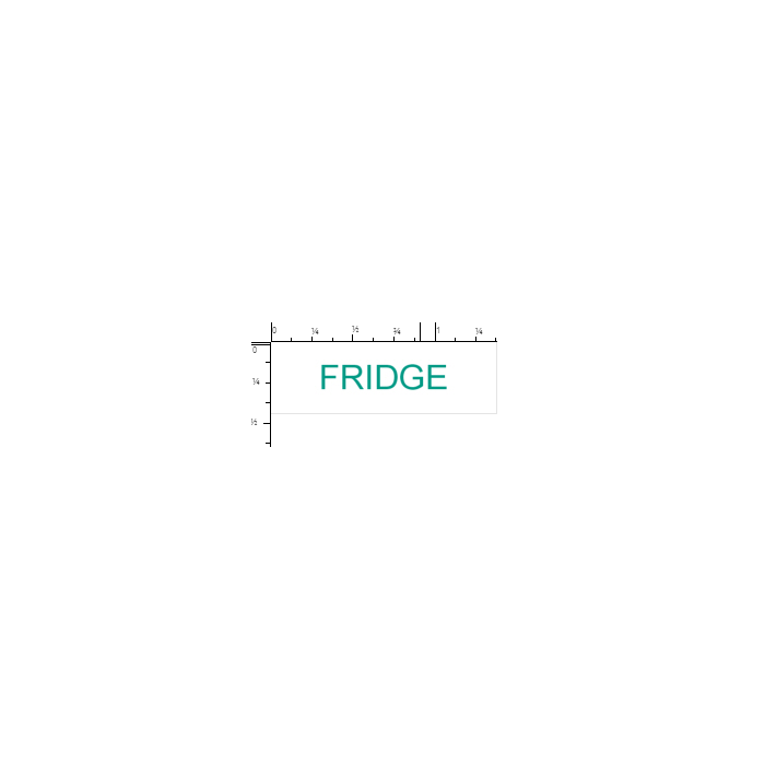 STAMP - SELF-INKING - 9/16 X 1-1/2 - FRIDGE - P4911FRIDGE GREEN