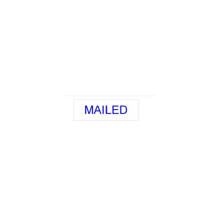 STAMP - SELF-INKING - 9/16 X 1-1/2 - MAILED - P4911MAILEDBLUE