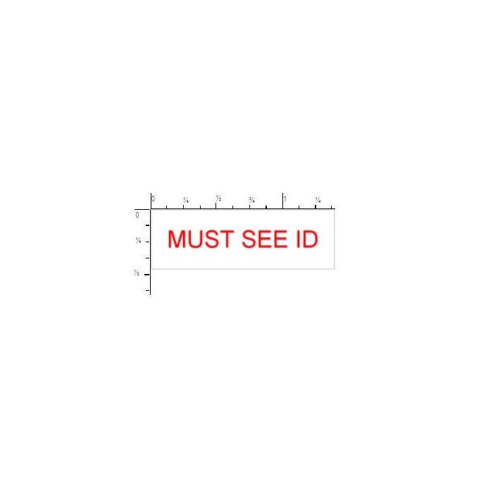 STAMP - SELF-INKING - 9/16 X 1-1/2 - MUST SEE ID - P4911MUSTSEE