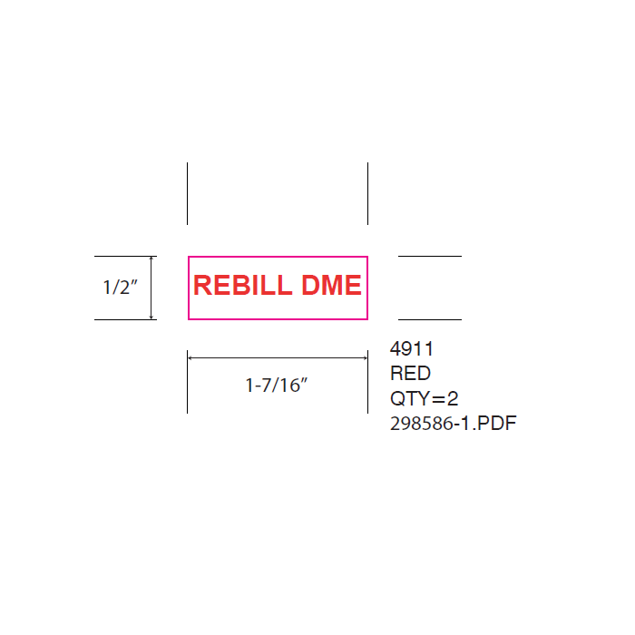 STAMP - SELF-INKING - 9/16 X 1-1/2 - REBILL DME