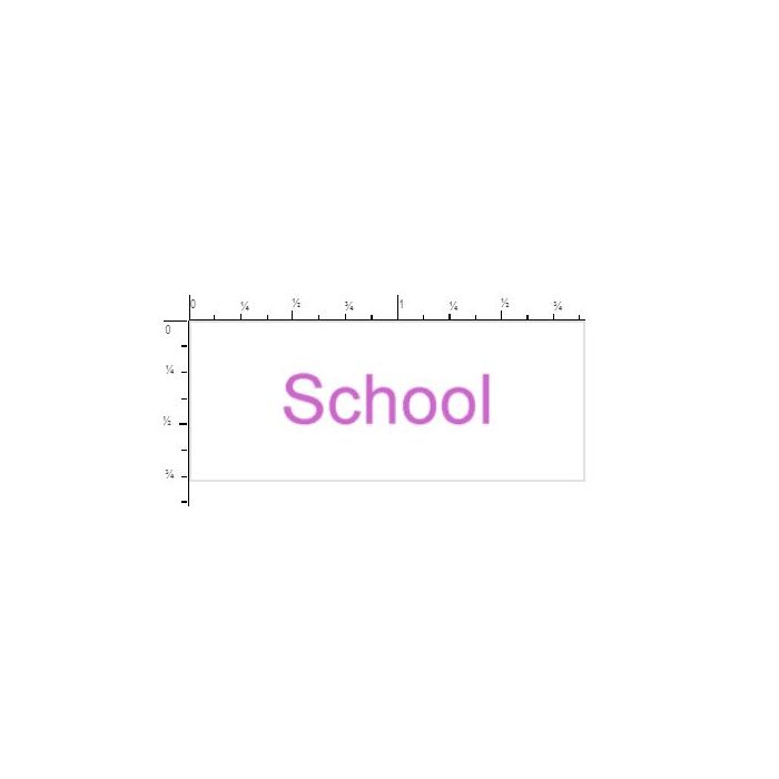 STAMP - SELF-INKING - 3/4 X 1-7/8 - SCHOOL - P4912-SCHOOL