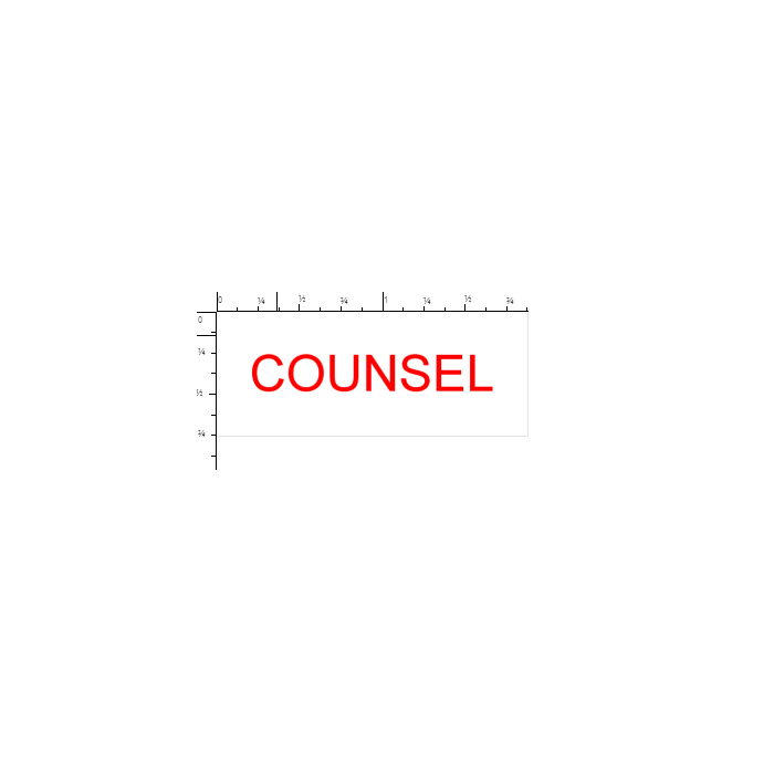 STAMP - SELF-INKING - 3/4 X 1-7/8 - COUNSEL - P4912COUNSEL