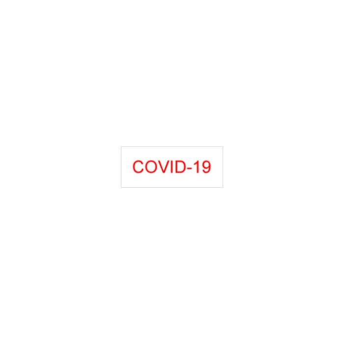 SELF-INKING STAMP, 3/4 x 1-7/8, COVID-19 - P4912COVID19