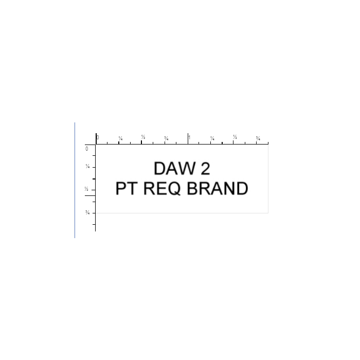 STAMP - SELF-INKING - 3/4 X 1-7/8 - DAW 2 PT REQ BRAND - P4912DAW2PT