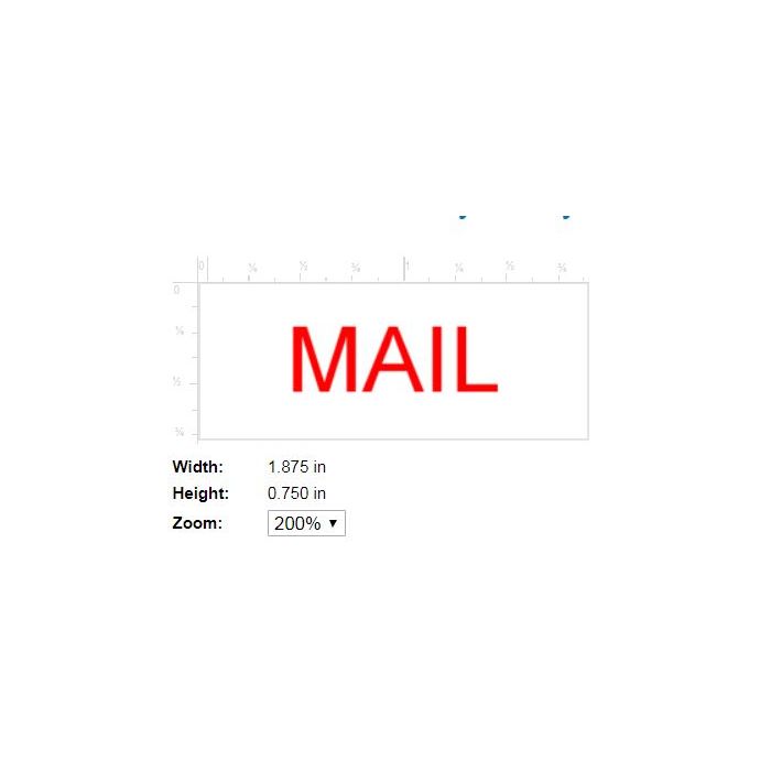 STAMP - SELF-INKING - 3/4 X 1-7/8 - MAIL - P4912MAIL RED