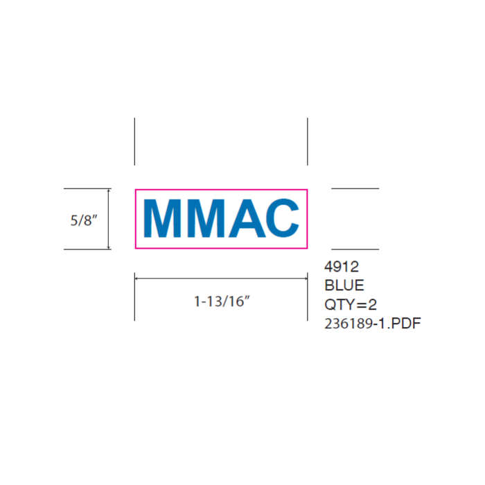 STAMP - SELF-INKING - 3/4 X 1-7/8 - MMAC