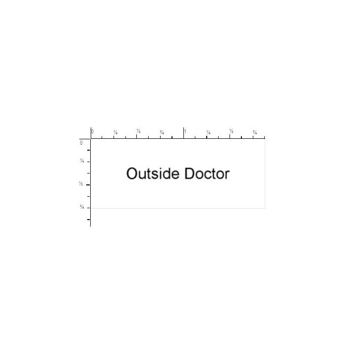 SELF-INKING STAMP, 3/4" x 1-7/8" - P4912OUTSIDEDOC