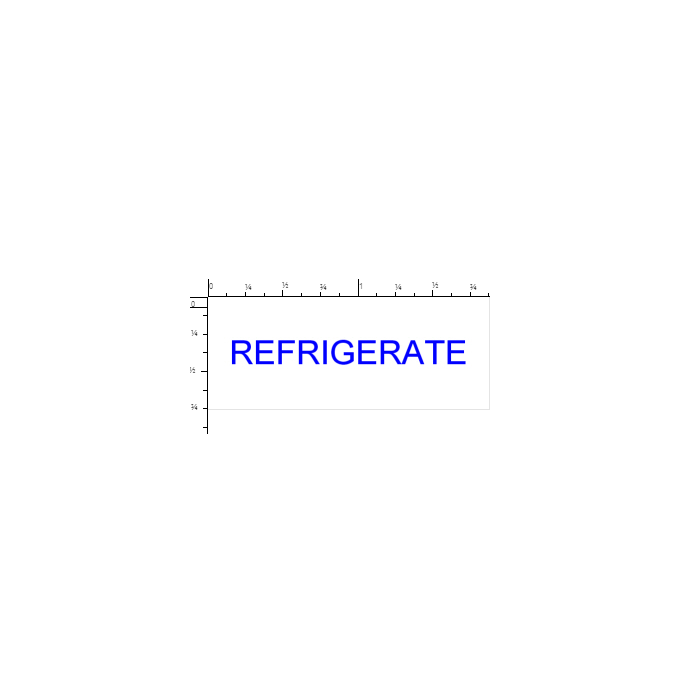 STAMP - SELF-INKING - 3/4 X 1-7/8 - REFRIGERATE - P4912REFRIG-BL