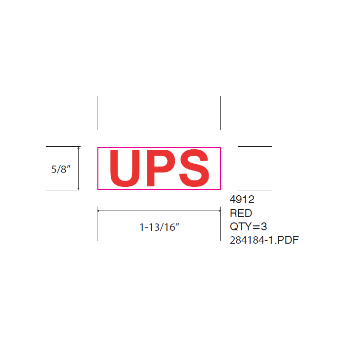 STAMP - SELF-INKING - 3/4 X 1-7/8 - UPS