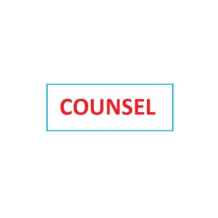 STAMP - SELF-INKING - 7/8 X 2-3/8 - COUNSEL - P4913COUNSEL