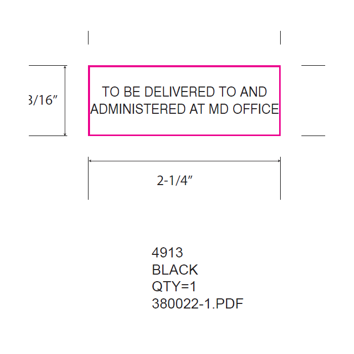 STAMP - SELF-INKING - 7/8 X 2-3/8 - TO BE DELIVERED - P4913MDOFFICE