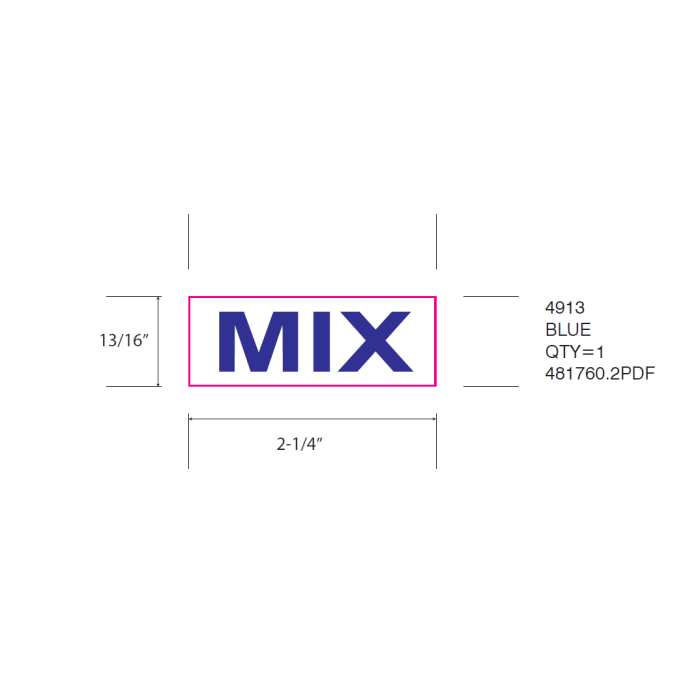 STAMP - SELF-INKING - 7/8 X 2-3/8 - MIX - P4913MIX