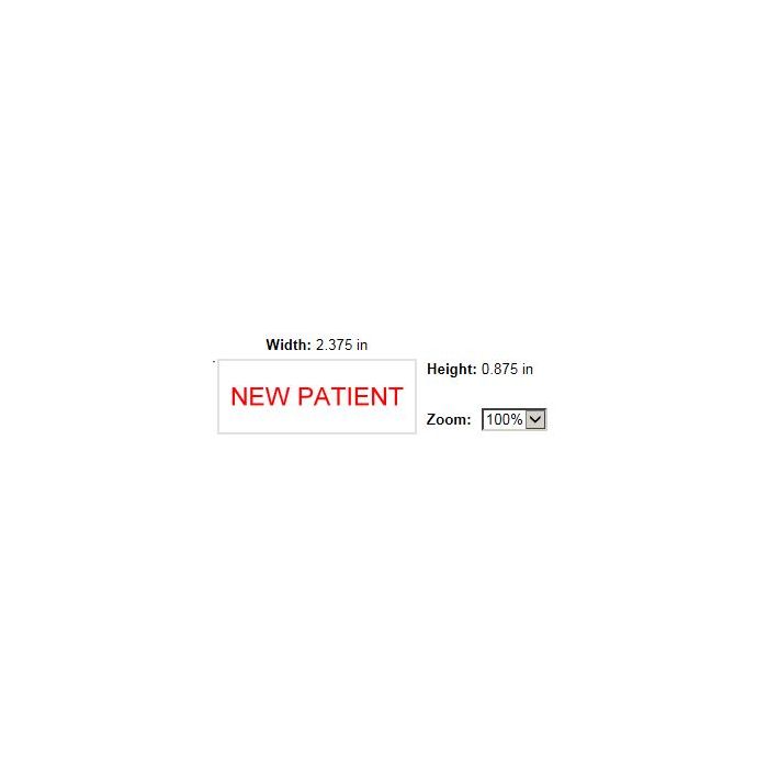 STAMP - SELF-INKING - 7/8 X 2-3/8 - NEW PATIENT - P4913NEWPAT