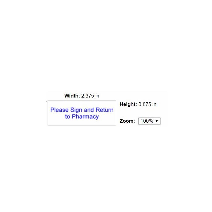 STAMP - SELF-INKING - 7/8 X 2-3/8 - PLEASE SIGN AND RETURN TO PHARMACY - P4913SIGN-RET