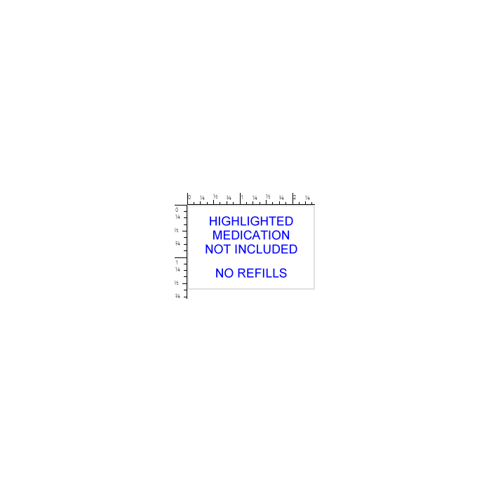 STAMP - SELF-INKING - 1-9/16 X 2-3/8 - HIGHLIGHTED MEDICATION