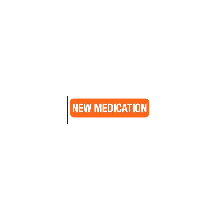 WARNING LABEL - 1-9/16” X 3/8” - NEW MEDICATION
