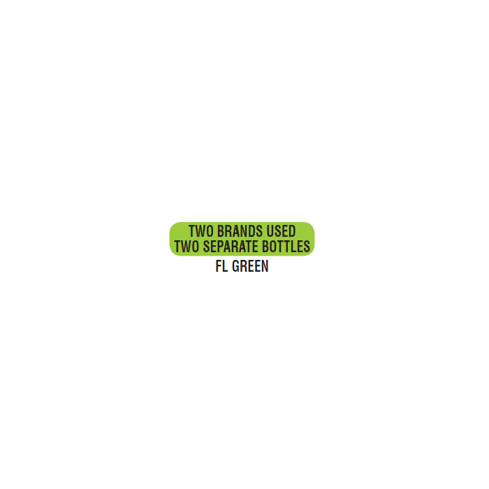 AUXILIARY LABEL - 1-9/16 X 3/8 - TWO BRANDS USED