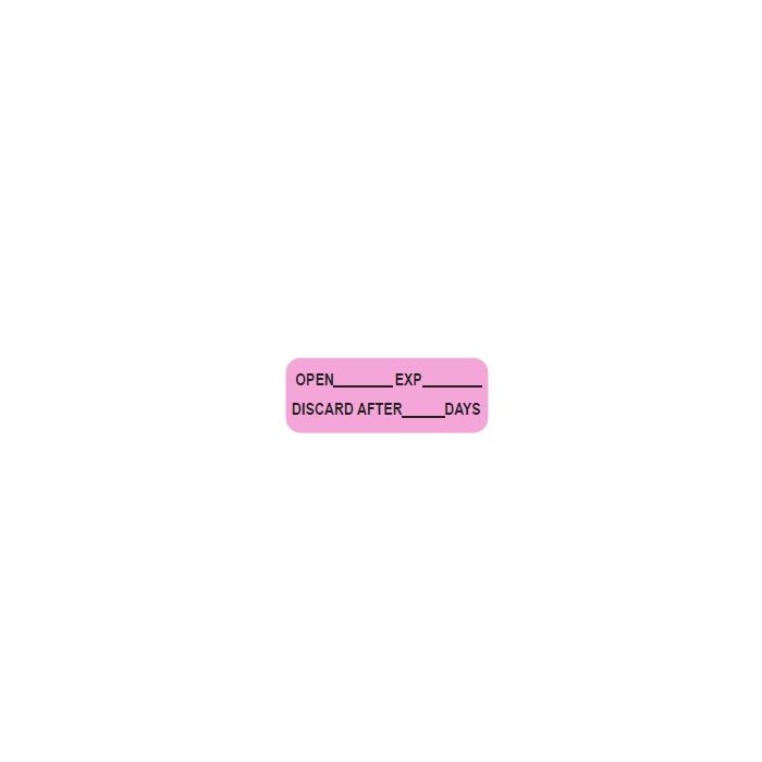 WARNING LABEL - 1-11/16 X 5/8 - OPEN EXP
