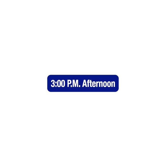 WARNING LABEL  - 1-9/16” X 3/8” - 3:00 PM AFTERNOON
