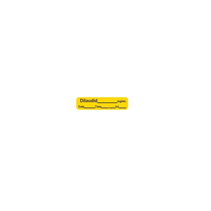 WARNING LABEL - 1-9/16” X 3/8” - DILAUDID____mg/mL