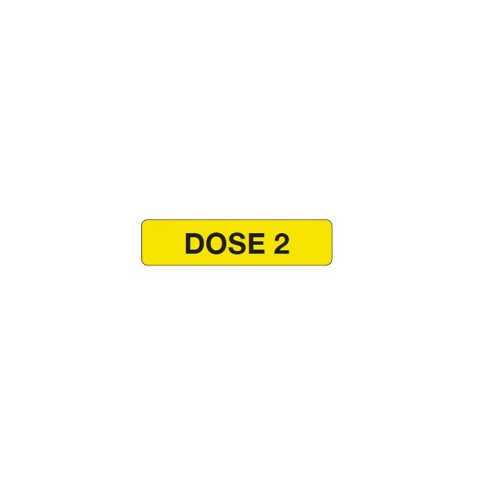 WARNING LABEL - 1-9/16” X 3/8” - DOSE 2 - PM1DOSE2